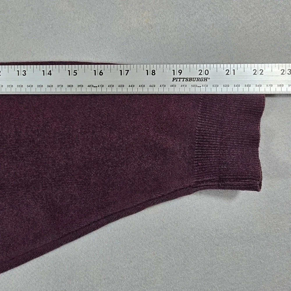 Jantzen Mens XL Burgundy Sweater V-Neck Pullover Vintage Made in USA M209 Knit‎